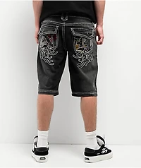 Ninth Hall Tout Slim Black Wash Denim Shorts