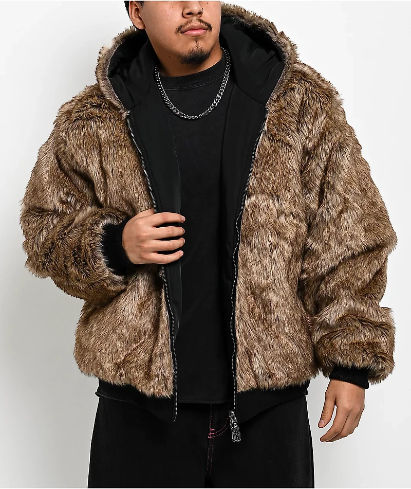Ninth Hall Trip Black & Faux Fur Reversible Jacket