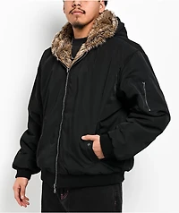 Ninth Hall Trip Black & Faux Fur Reversible Jacket