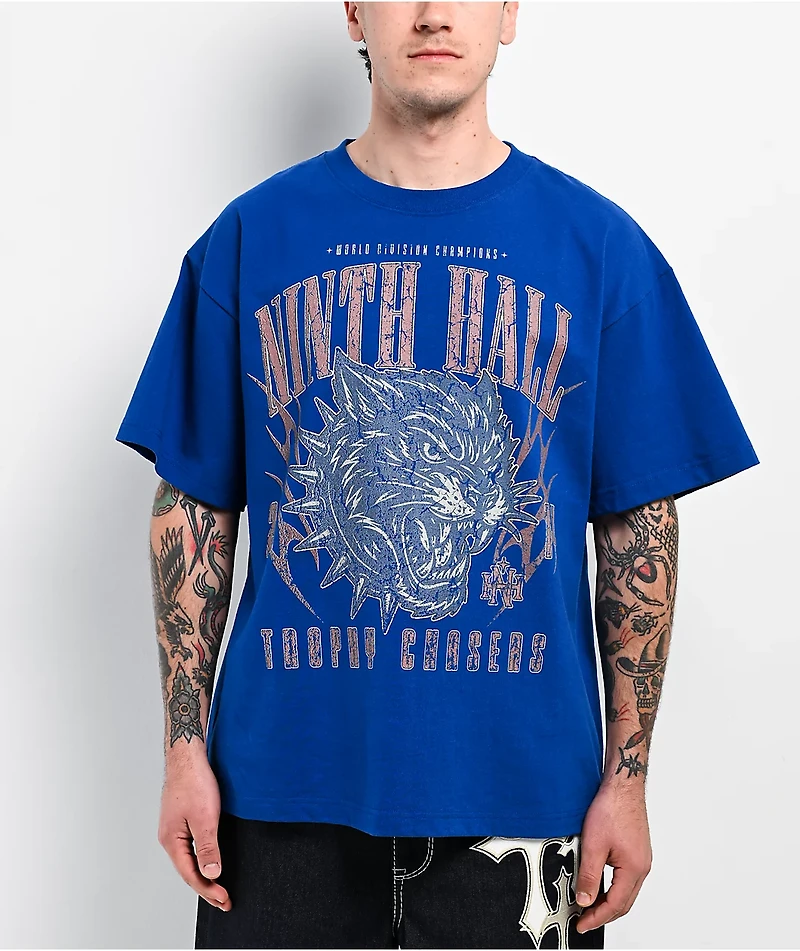 Ninth Hall Trophy Chasers Blue Boxy T-Shirt
