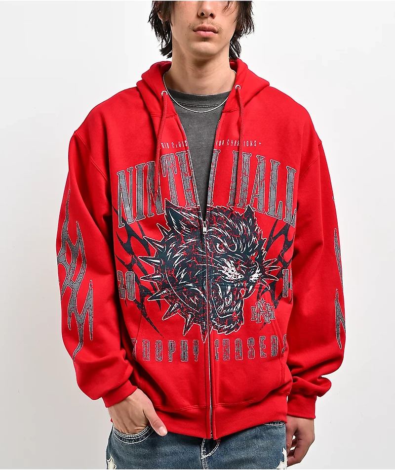 Ninth Hall Trophy Chasers Red Zip Hoodie