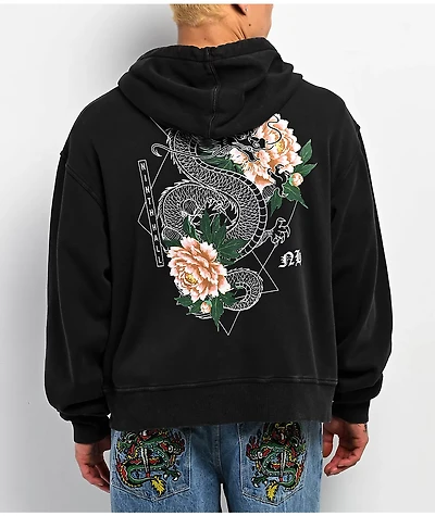 Ninth Hall Venom Black Wash Zip Hoodie