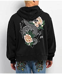 Ninth Hall Venom Black Wash Zip Hoodie