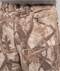 Ninth Hall Waylay Double Knee Camo Canvas Cargo Shorts