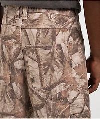 Ninth Hall Waylay Double Knee Camo Canvas Cargo Shorts