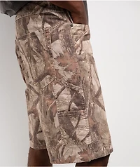 Ninth Hall Waylay Double Knee Camo Canvas Cargo Shorts