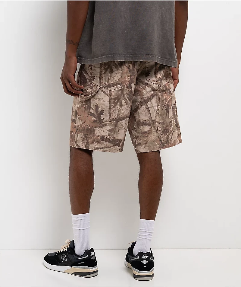 Ninth Hall Waylay Double Knee Camo Canvas Cargo Shorts