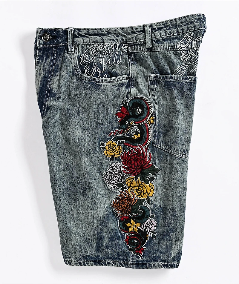 Ninth Hall Waylay Light Blue Denim Shorts