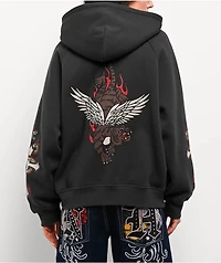 Ninth Hall Wichita Raglan Black Hoodie