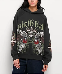 Ninth Hall Wichita Raglan Black Hoodie