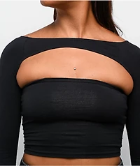 Ninth Hall Winona Bolero Black Long Sleeve Shirt