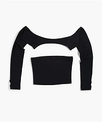 Ninth Hall Winona Bolero Black Shrug Tube Top Set