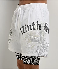 Ninth Hall Y2K Revival White Board Shorts