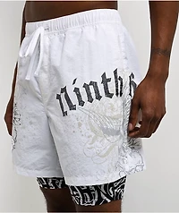Ninth Hall Y2K Revival White Board Shorts