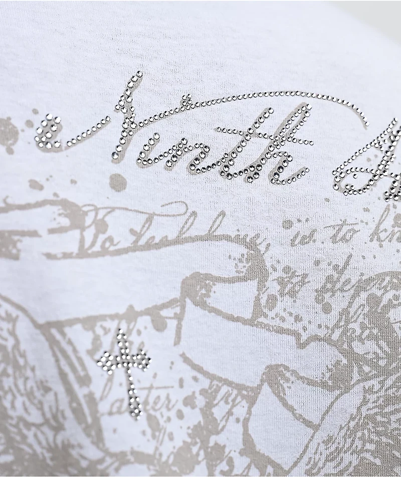 Ninth Hall Y2K Rival White Long Sleeve T-Shirt