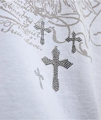 Ninth Hall Y2K Rival White Long Sleeve T-Shirt