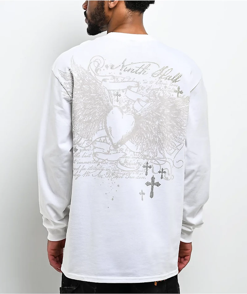 Ninth Hall Y2K Rival White Long Sleeve T-Shirt