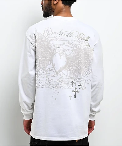 Ninth Hall Y2K Rival White Long Sleeve T-Shirt