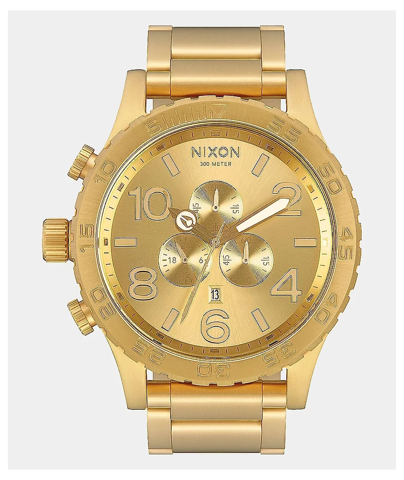 Nixon 51-30 All Gold Chronograph Watch