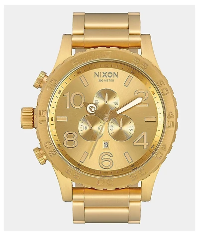 Nixon 51-30 All Gold Chronograph Watch