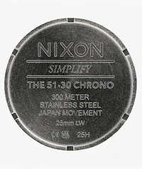 Nixon 51-30 Chrono Antique Silver & Pumice Analog Watch