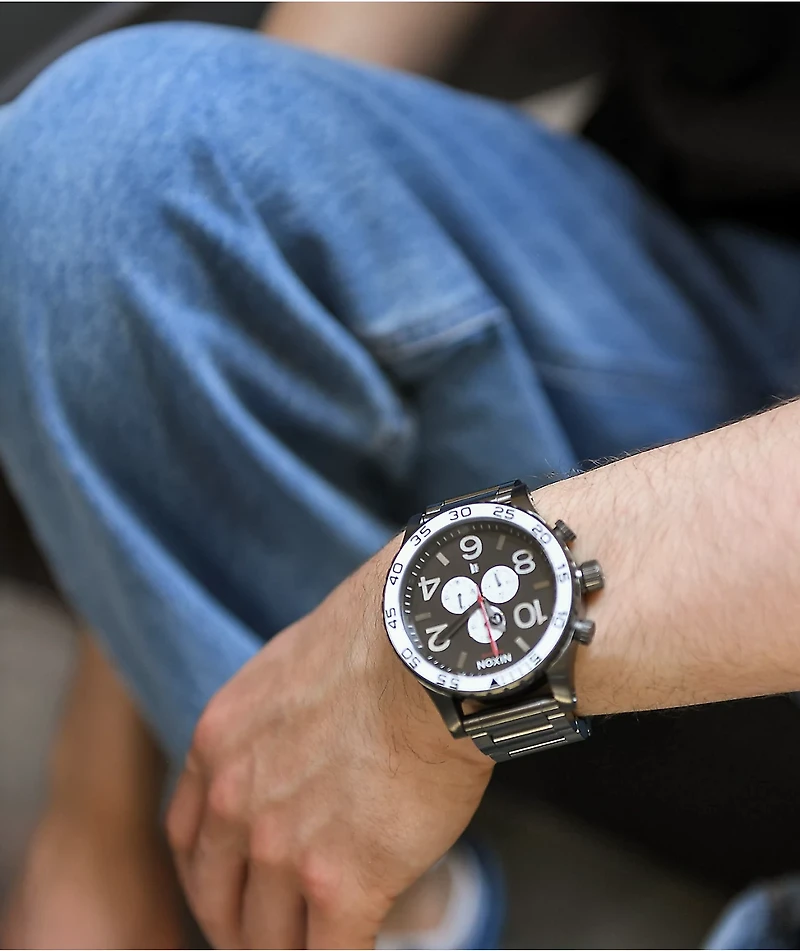Nixon 51-30 Chrono Black & White Chronograph Watch