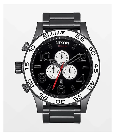 Nixon 51-30 Chrono Black & White Chronograph Watch