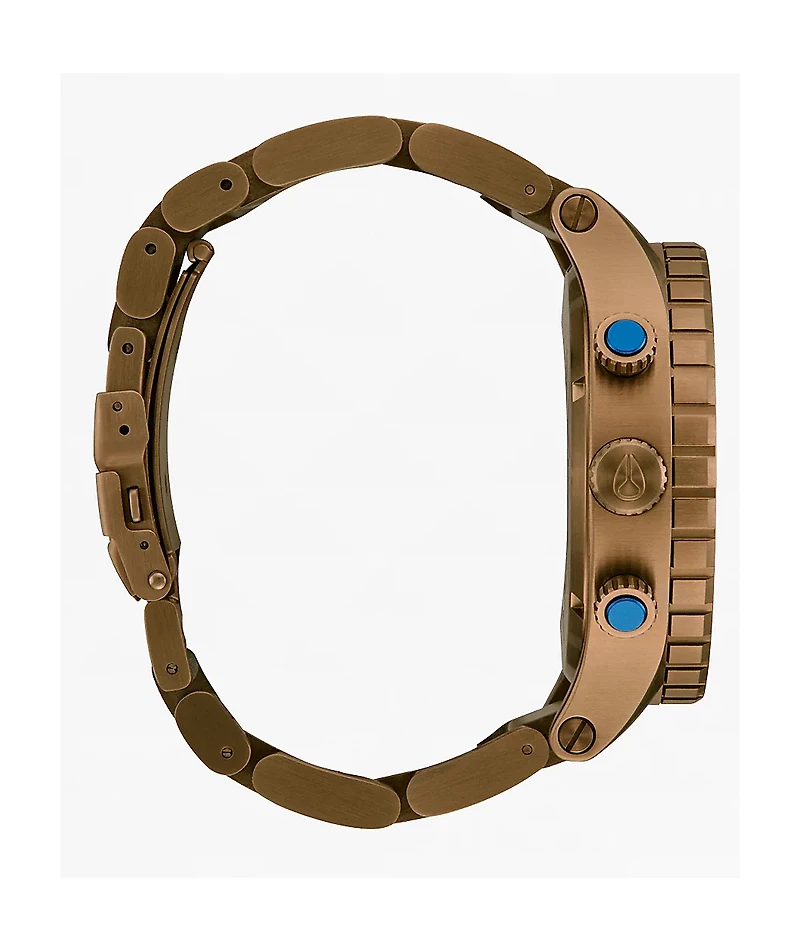 Nixon 51-30 Chrono Desert Gold & Arles Blue Analog Watch