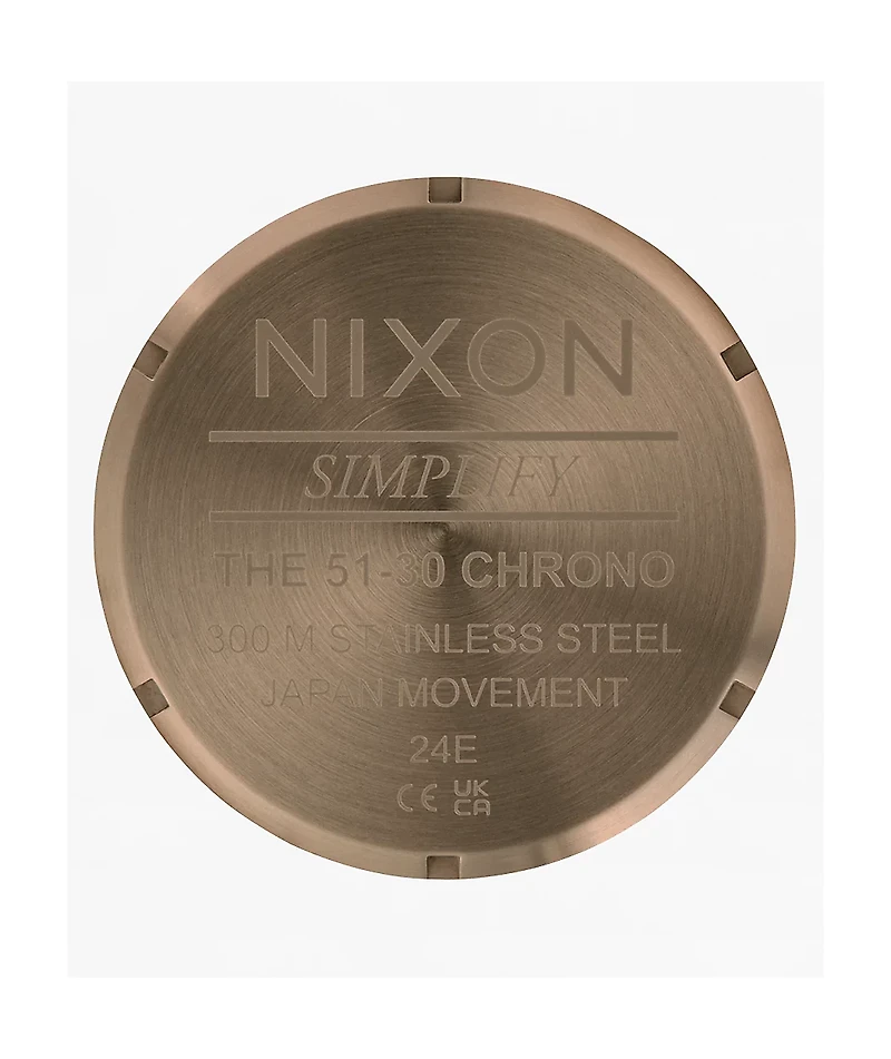 Nixon 51-30 Chrono Desert Gold & Arles Blue Analog Watch