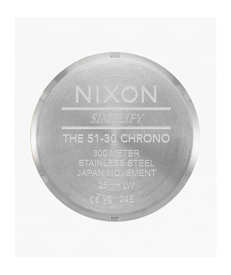 Nixon 51-30 Chrono Silver, Rose Gold & Black Analog Watch
