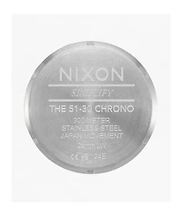 Nixon 51-30 Chrono Silver, Rose Gold & Black Analog Watch