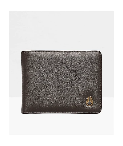 Nixon Cape Vegan Leather Brown Bifold Wallet