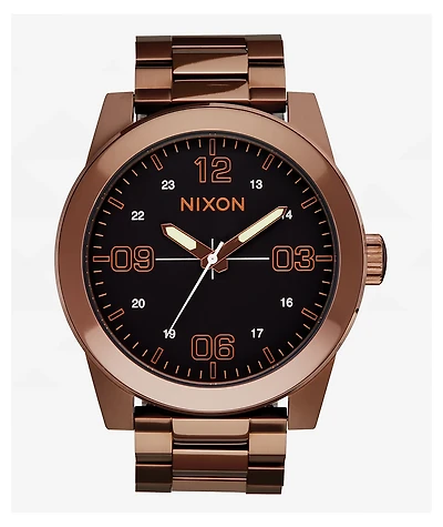 Nixon Corporal Chocolate & Dark Roast Analog Watch