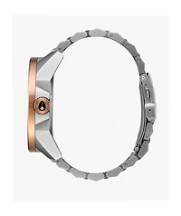 Nixon Corporal Silver, Rose Gold & Black Analog Watch