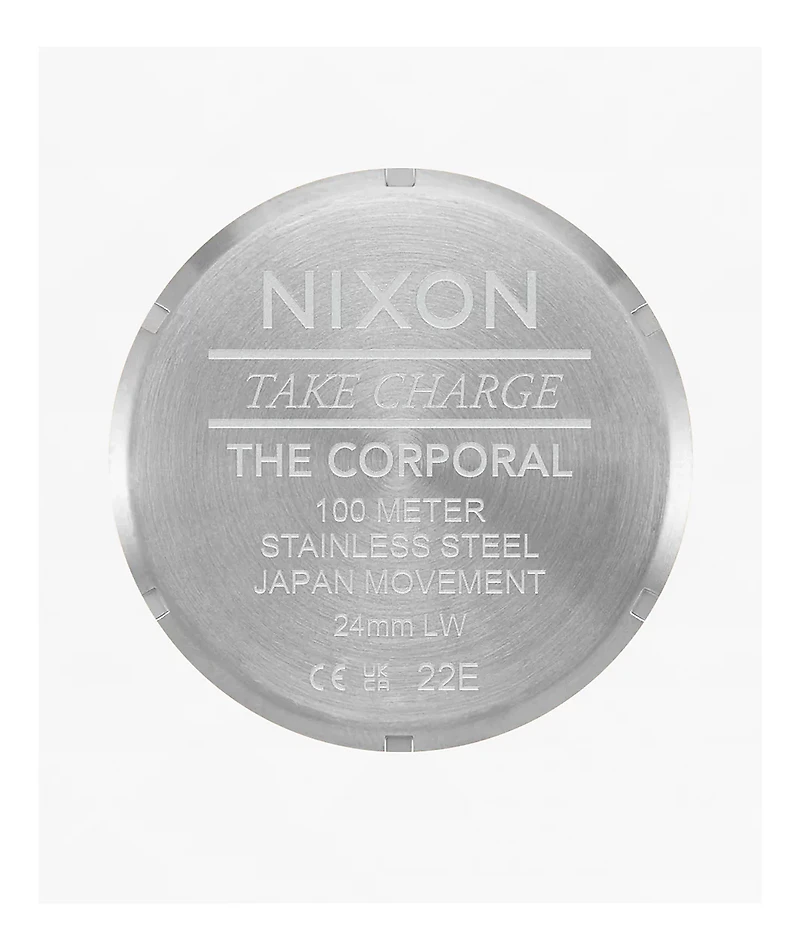 Nixon Corporal Silver, Rose Gold & Black Analog Watch