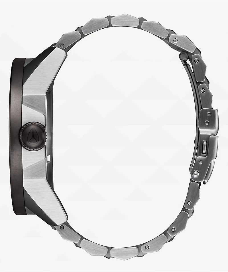 Nixon Corporal Silver & Gunmetal Analog Watch