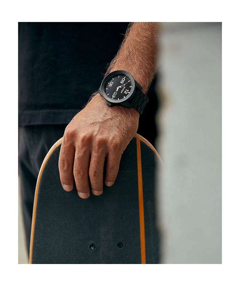 Nixon Corporal Stainless Steel Gold & Green Sunray Analog Watch