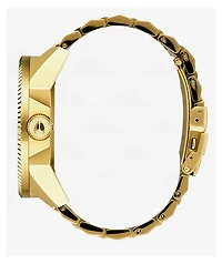 Nixon Corporal Stainless Steel Gold & Turquoise Analog Watch