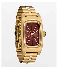 Nixon Frankie Mid Century, Gold & Cognac Analog Watch