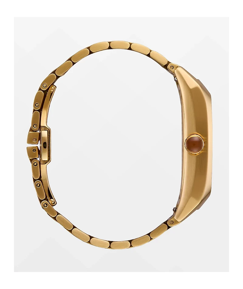Nixon Frankie Mid Century, Gold & Cognac Analog Watch