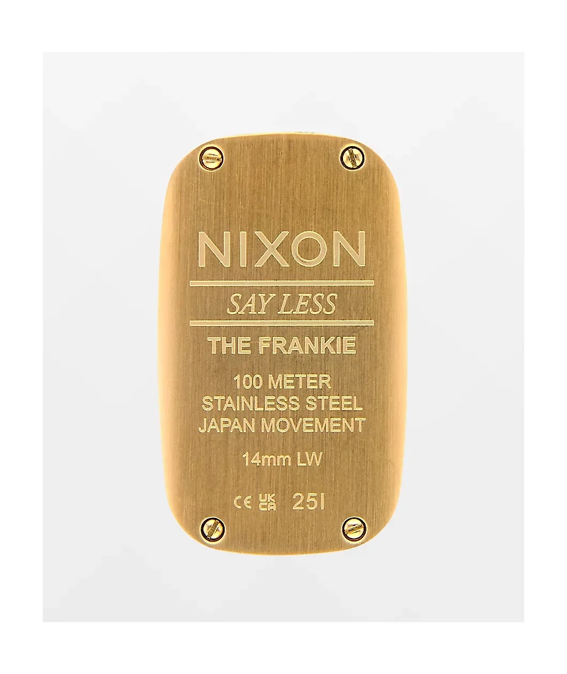 Nixon Frankie Mid Century, Gold & Cognac Analog Watch