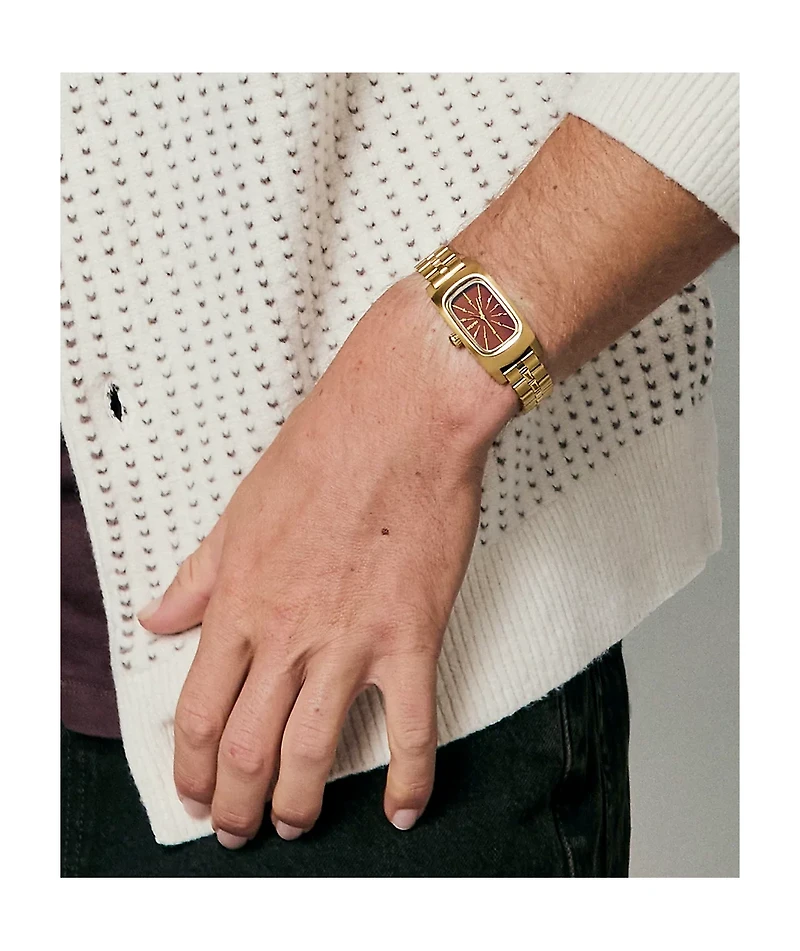 Nixon Frankie Mid Century, Gold & Cognac Analog Watch