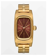 Nixon Frankie Mid Century, Gold & Cognac Analog Watch
