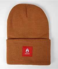 Nixon Hume Brown Beanie