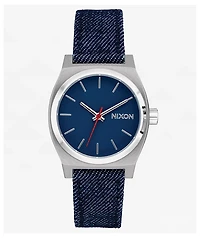 Nixon Medium Time Teller Silver, Indigo & Denim Analog Watch