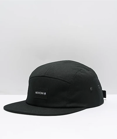 Nixon Mikey Black 5 Panel Snapback Hat