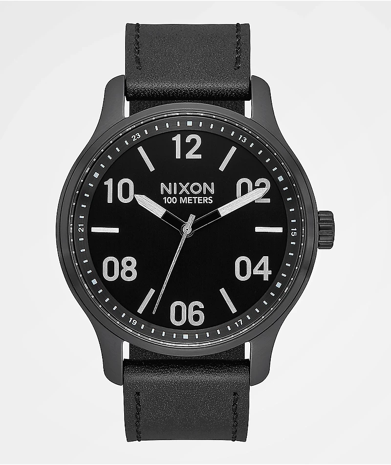 Nixon Patrol Black & Silver Analog Watch