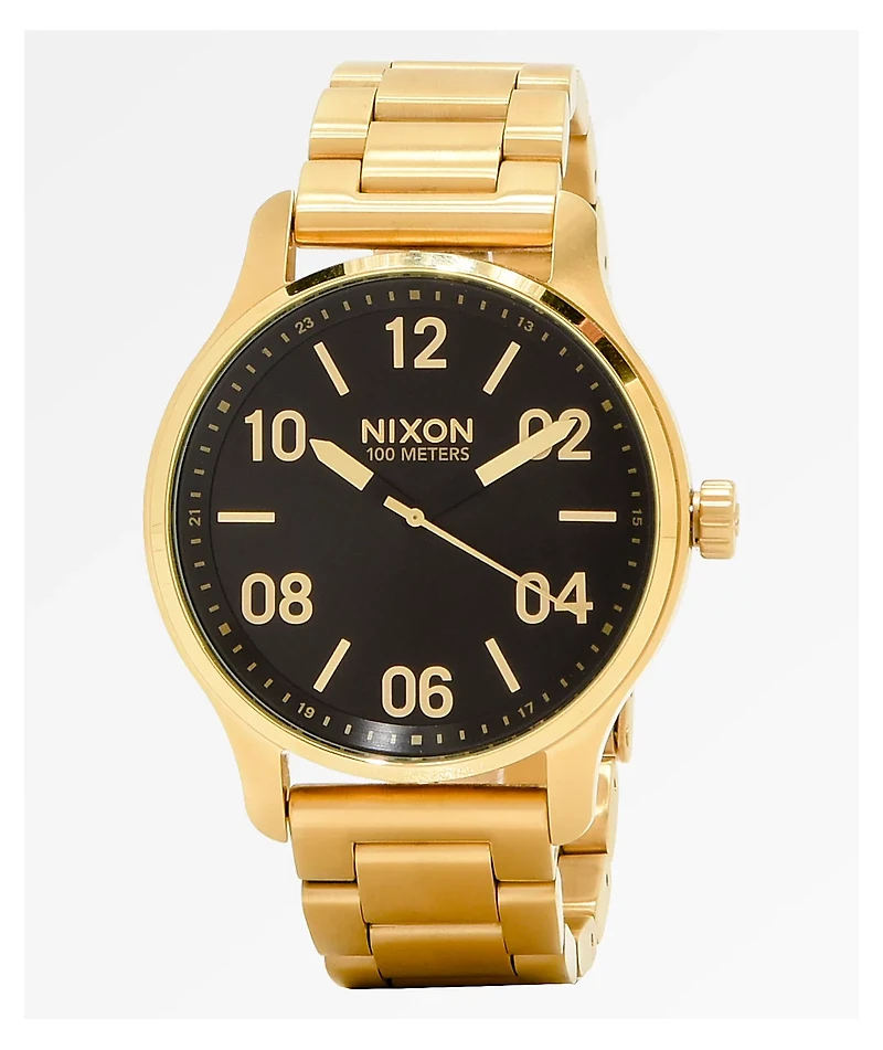 Nixon Patrol Gold & Black Analog Watch