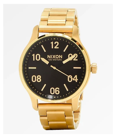 Nixon Patrol Gold & Black Analog Watch