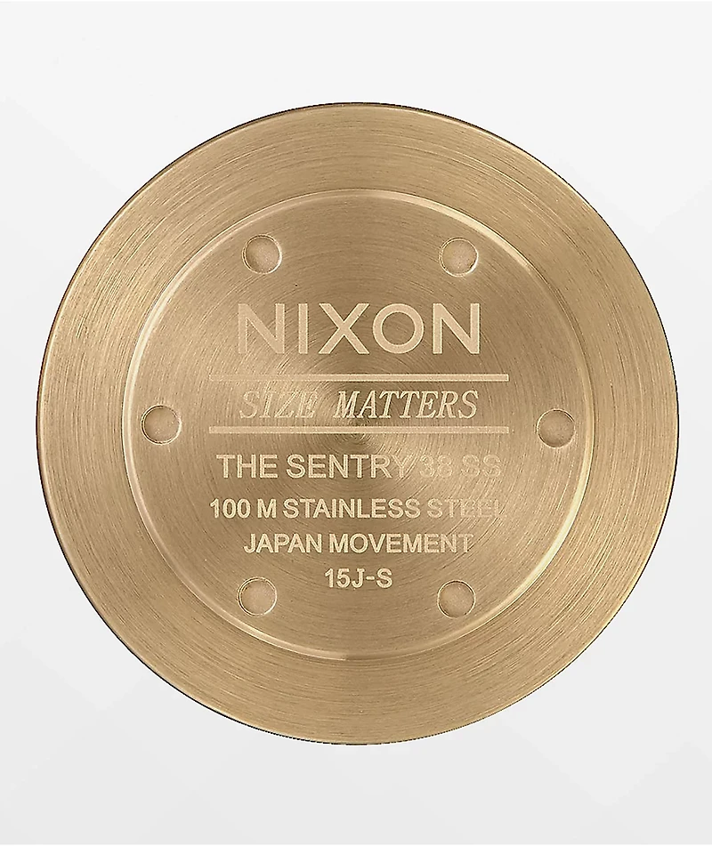 Nixon Sentry 38 SS Light Gold & Pink Watch
